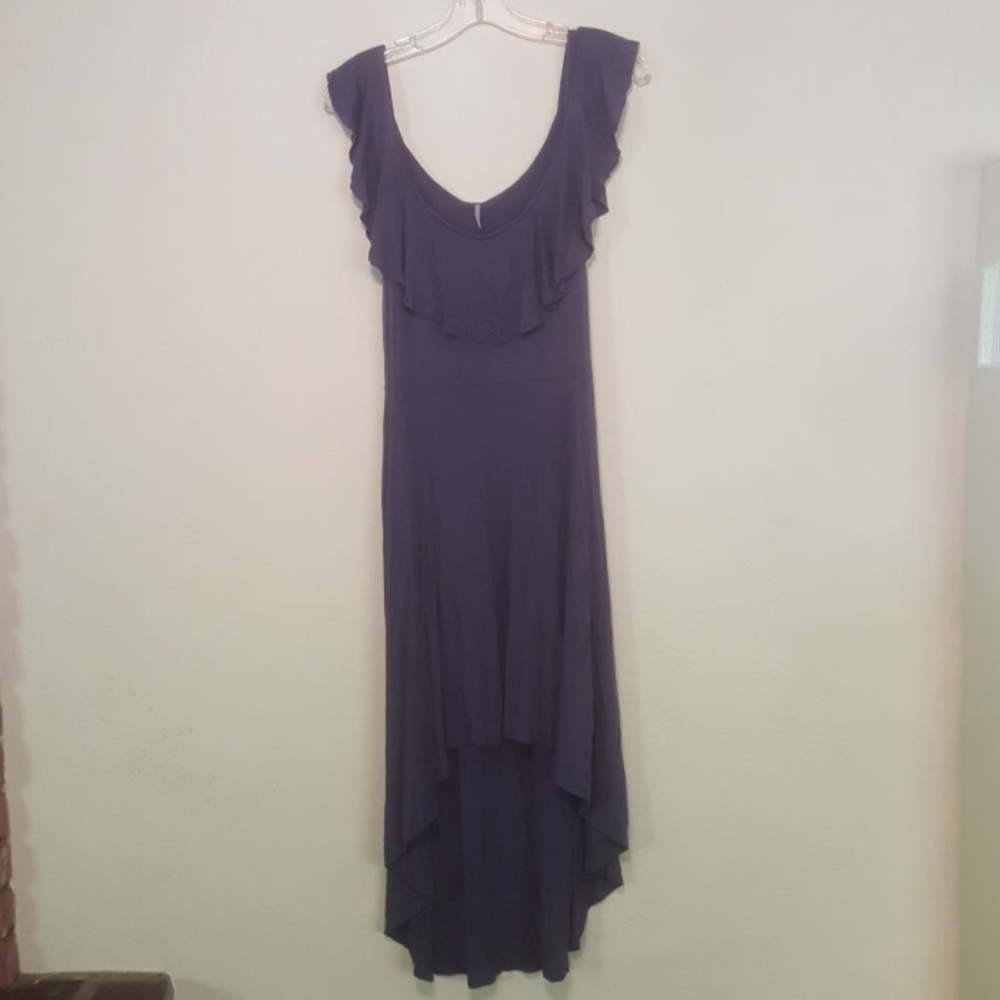 SEXY FLOWY slate blue dress